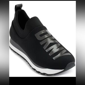 DKNY Jadyn Womens Black Slip On Sneakers Athletic Shoes Size 8M